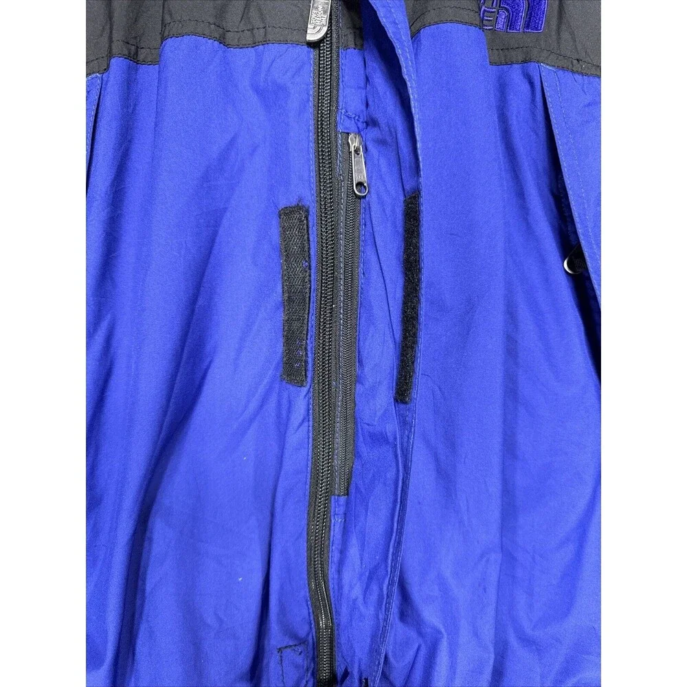 North Face Jacket Mens XL Blue Black Windbreaker Lined Retro Athleisure Gorpcore